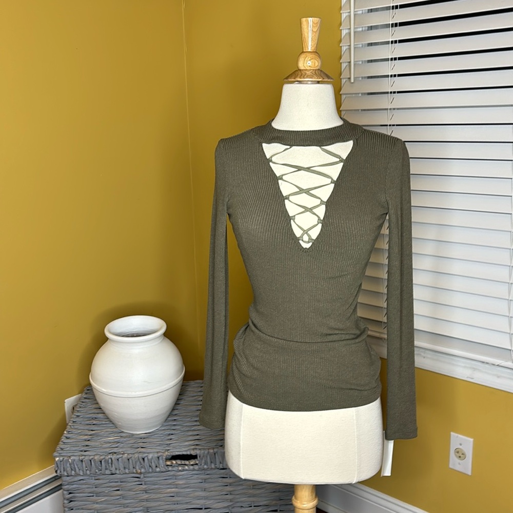 Private Label Lace Up Top
